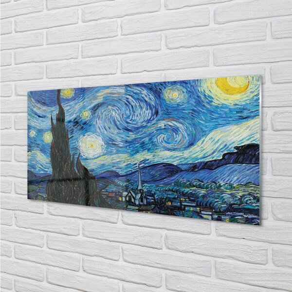 Obraz na skle Art hviezdnej noci 100x50 cm 2 Prívesky