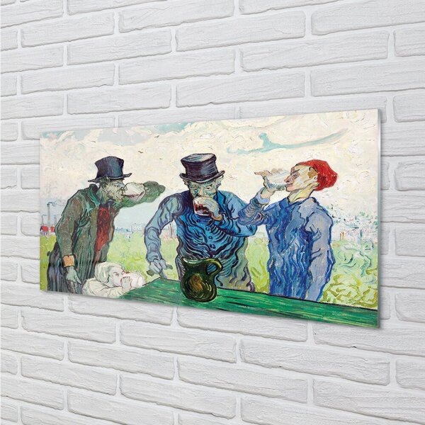 Obraz na skle Umenie muži stretnutie 100x50 cm 2 Prívesky