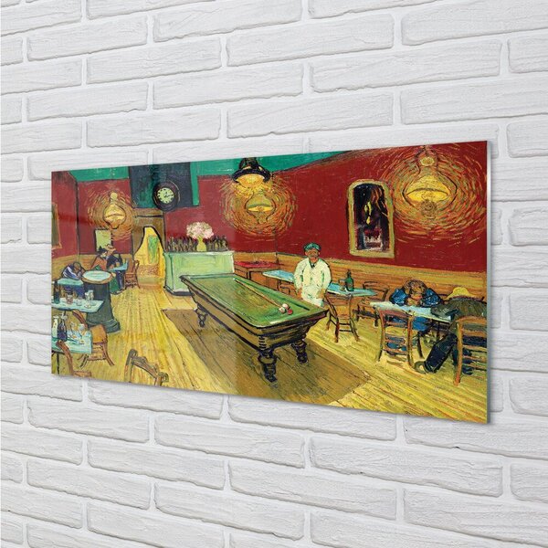 Obraz na skle Art Night cafe 100x50 cm 2 Prívesky