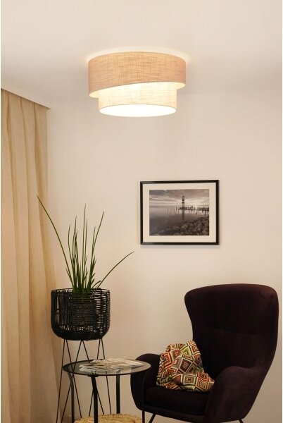 Brilagi - Stropné svietidlo DOVER SHINE 1xE27/15W/230V pr. 50 cm šedá/krémová
