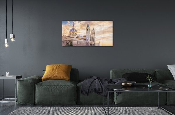 Sklenený obraz Španielsko Cathedral pri západe slnka 100x50 cm 2 Prívesky