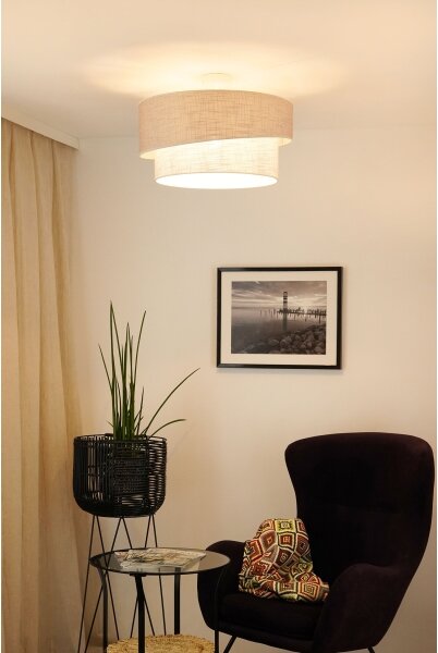 Brilagi - Prisadený luster DOVER SHINE 1xE27/15W/230V pr. 50 cm šedá/krémová