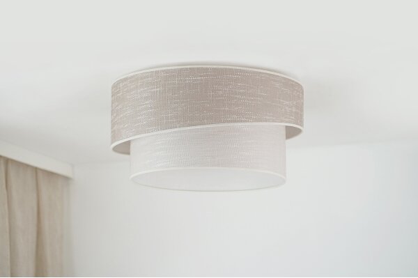 Brilagi - Stropné svietidlo DOVER SHINE 1xE27/15W/230V pr. 50 cm šedá/krémová