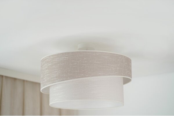 Brilagi - Prisadený luster DOVER SHINE 1xE27/15W/230V pr. 50 cm šedá/krémová