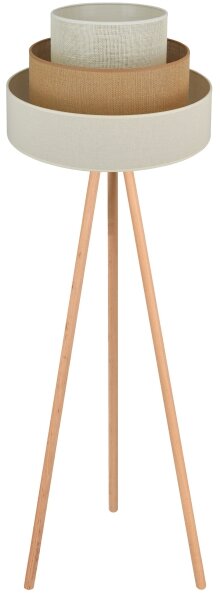 Brilagi - Stojacia lampa DENVER LUNETA 1xE27/15W/230V béžová/hnedá/krémová