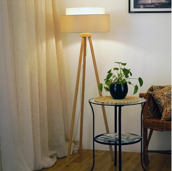 Brilagi - Stojacia lampa ARIZONA BOHO 1xE27/15W/230V béžová