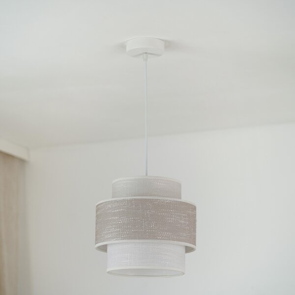 Brilagi - Luster na lanku DOVER SPACE 1xE27/15W/230V pr. 25 cm šedá/krémová