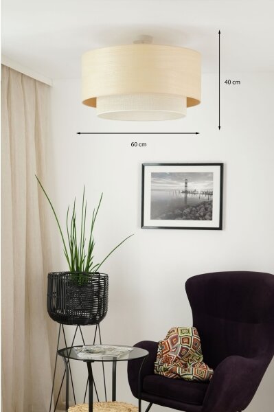 Brilagi - Prisadený luster ARIZONA BOHO 1xE27/15W/230V pr. 60 cm béžová