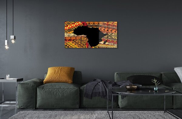 Obraz na skle mapa vzory 100x50 cm 2 Prívesky