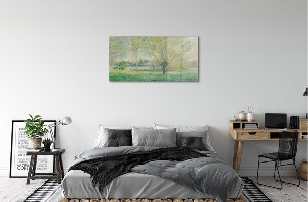Obraz na skle Art namaľovaný lúka 100x50 cm 2 Prívesky
