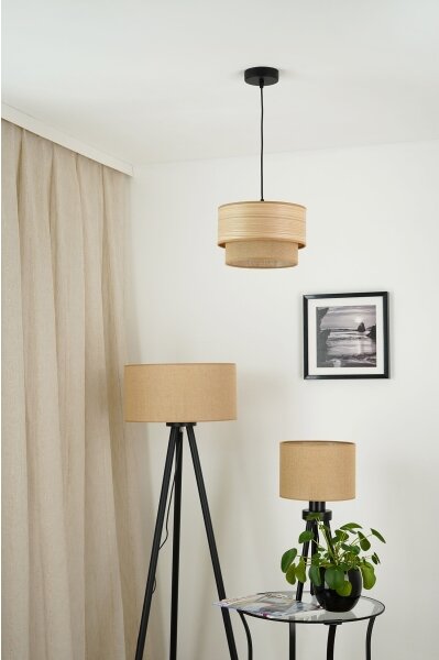 Brilagi - Luster na lanku MONTANA BOHO 1xE27/15W/230V pr. 25 cm hnedá/čierna
