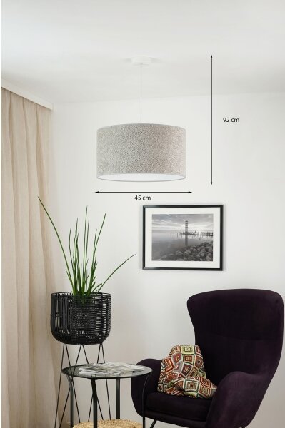 Brilagi - Luster na lanku BOUCLE ROLLER 1xE27/15W/230V pr. 45 cm šedá