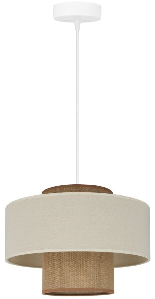 Brilagi - Luster na lanku DALLAS 1xE27/15W/230V pr. 30 cm hnedá/krémová/biela