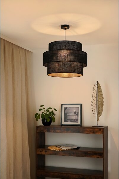 Brilagi - Luster na lanku SPACE YUTE 1xE27/15W/230V pr. 50 cm čierna