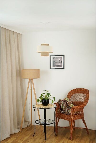 Brilagi - Luster na lanku DALLAS 1xE27/15W/230V pr. 30 cm hnedá/krémová/biela