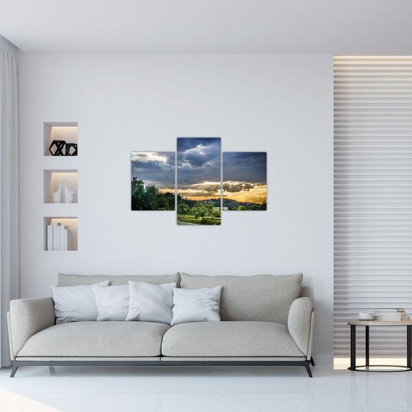 Obraz krajiny s lúčmi (90x60 cm)