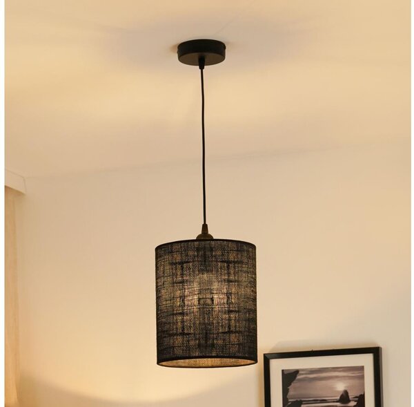 Brilagi - Luster na lanku TUBES 1xE27/15W/230V pr. 20 cm čierna