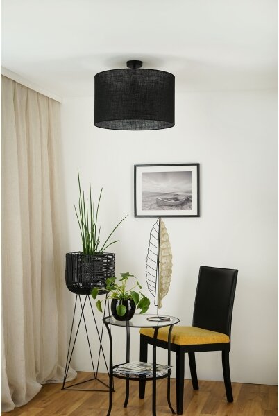 Brilagi - Prisadený luster TUBES ROLLER 1xE27/15W/230V pr. 50 cm čierna