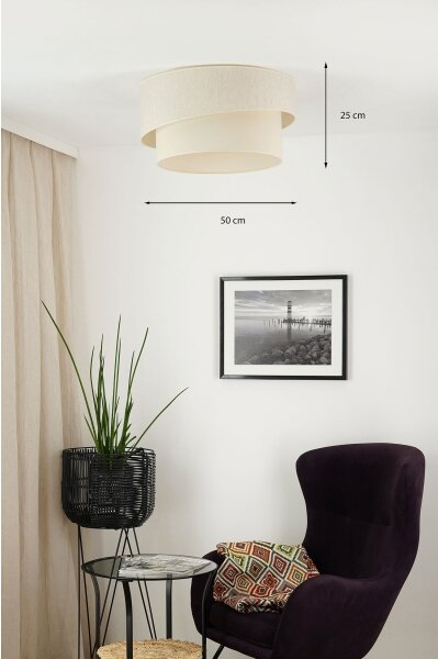 Brilagi - Stropné svietidlo SHINE 1xE27/15W/230V pr. 50 cm krémová