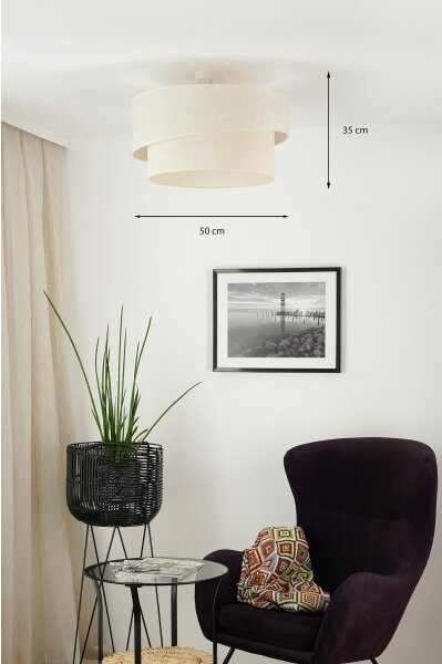 Brilagi - Prisadený luster SHINE 1xE27/15W/230V pr. 50 cm krémová