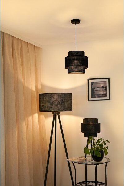 Brilagi - Luster na lanku SPACE YUTE 1xE27/15W/230V pr. 25 cm čierna