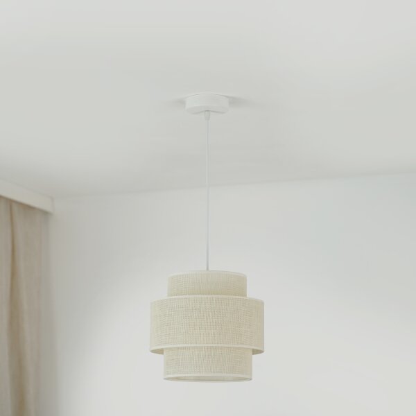 Brilagi - Luster na lanku SPACE YUTE 1xE27/15W/230V pr. 25 cm krémová/biela