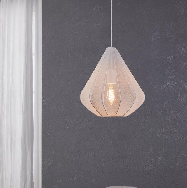 Eglo 43996 - Luster na lanku DOLWEN 1xE27/40W/230V pr. 33,5 cm biela