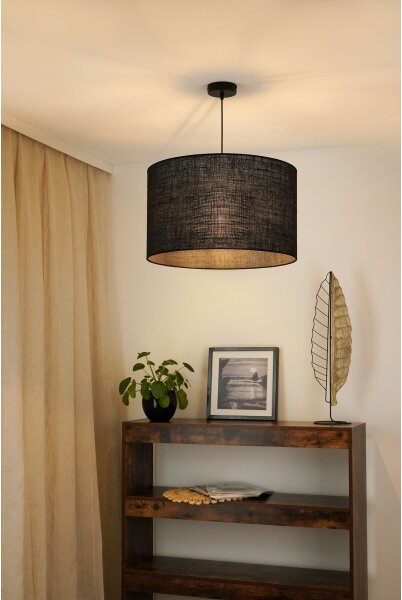Brilagi - Luster na lanku TUBES ROLLER 1xE27/15W/230V pr. 50 cm čierna