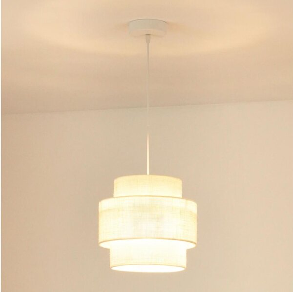 Brilagi - Luster na lanku SPACE YUTE 1xE27/15W/230V pr. 25 cm krémová/biela