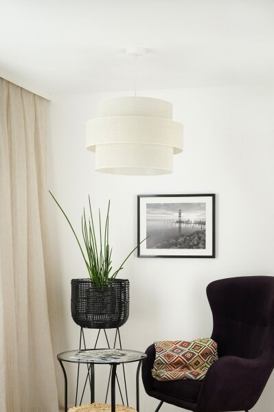 Brilagi - Luster na lanku SPACE YUTE 1xE27/15W/230V pr. 50 cm krémová/biela