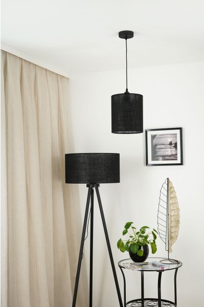 Brilagi - Luster na lanku TUBES 1xE27/15W/230V pr. 20 cm čierna