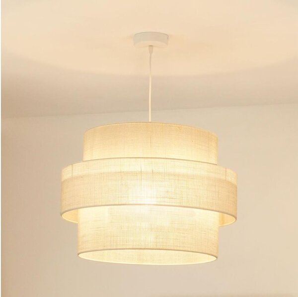 Brilagi - Luster na lanku SPACE YUTE 1xE27/15W/230V pr. 50 cm krémová/biela