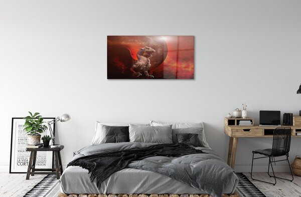Sklenený obraz Dračí oheň 100x50 cm 2 Prívesky