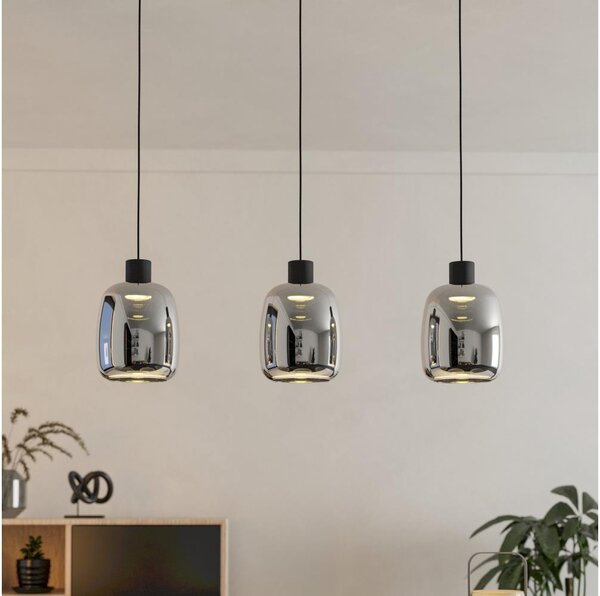 Eglo 901121-LED RGBW Stmievateľný luster na lanku MOLOCHIO-Z 3xLED/3,7W/230V šedá