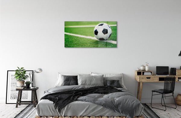 Obraz na skle futbalový trávnik 100x50 cm 2 Prívesky