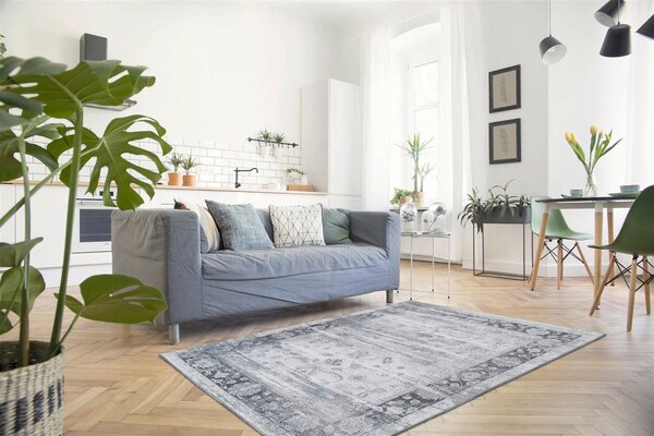 PLOCHO TKANÝ KOBEREC, 120/180 cm modrá, sivá Kayoom - Online Only bytové doplnky, Online Only