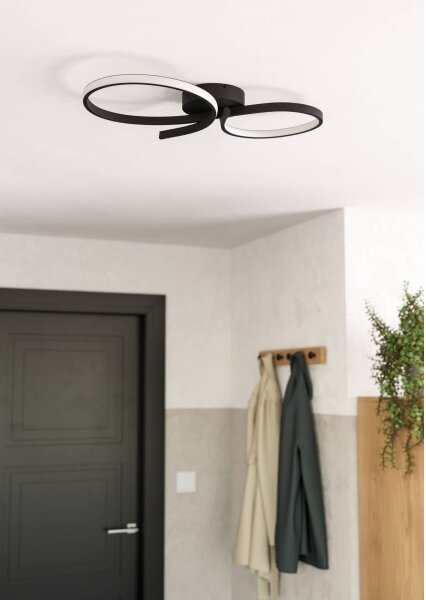 Eglo 901266 - LED Stropné svietidlo SERPINS LED/21W/230V 3000K čierna