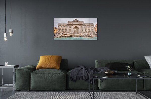 Sklenený obraz Rím Fontána bazilika 100x50 cm 2 Prívesky
