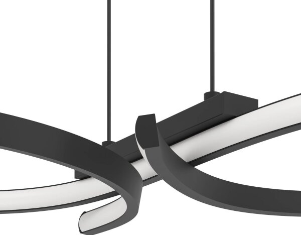Eglo 901267 - LED Luster na lanku SERPINS LED/21W/230V 3000K čierna