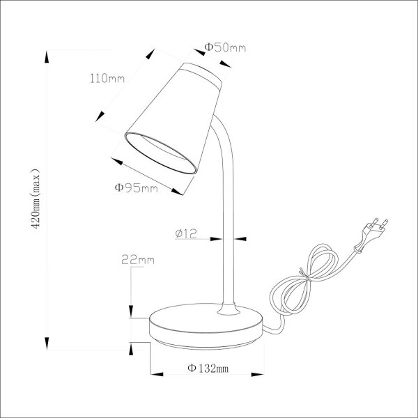 LED Stolná lampa CHICO LED/4,5W/230V biela