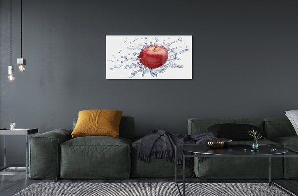 Obraz na skle Červené jablko vo vode 100x50 cm 2 Prívesky