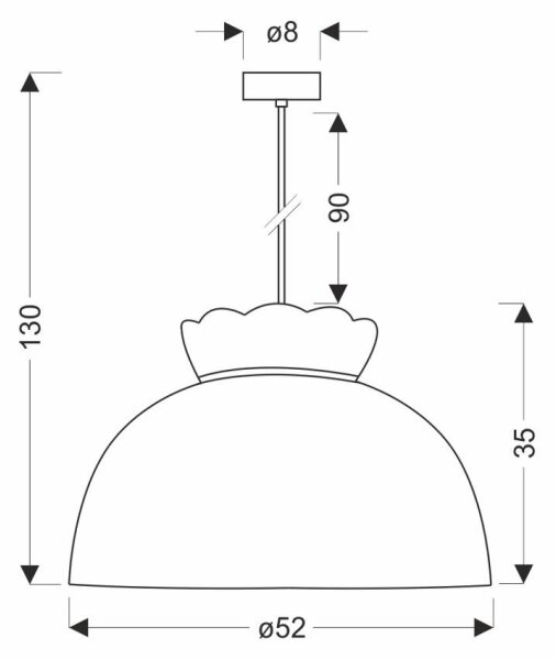 Luster na lanku ROSSINI 1xE27/40W/230V