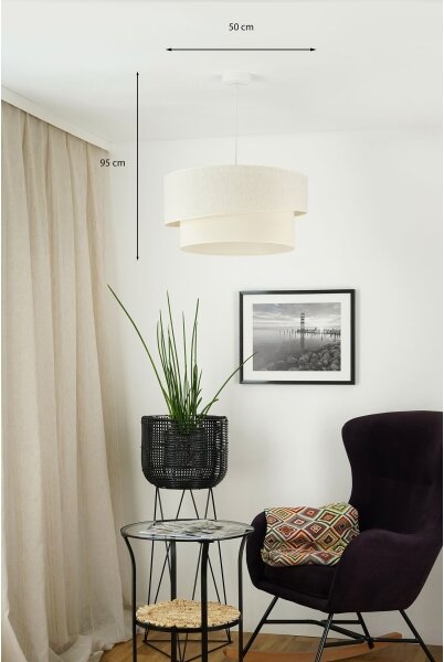 Brilagi - Luster na lanku SHINE 1xE27/15W/230V pr. 50 cm krémová