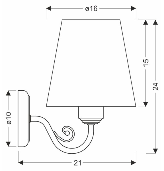 Nástenná lampa FIREZ 1xE27/40W/230V biela/šedá