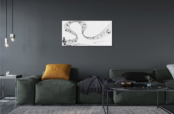 Obraz na skle Husľový kľúč 100x50 cm 2 Prívesky