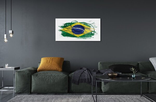 Sklenený obraz vlajka Brazílie 100x50 cm 2 Prívesky