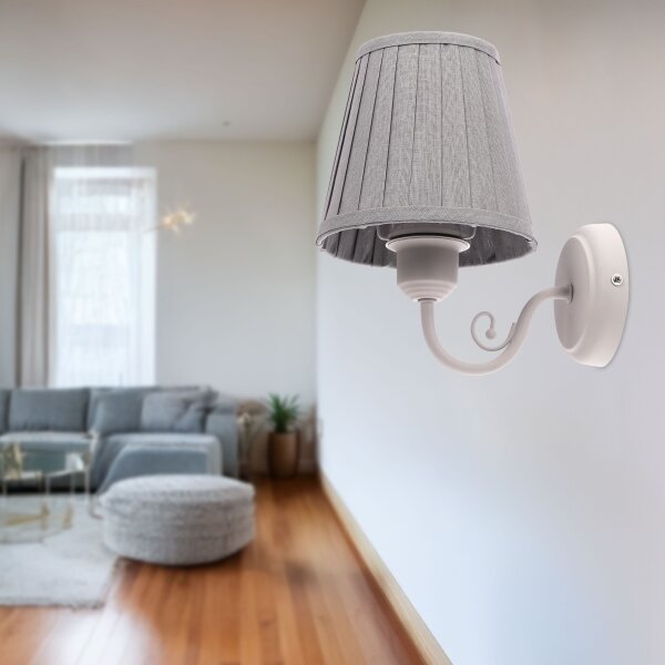 Nástenná lampa FIREZ 1xE27/40W/230V biela/šedá