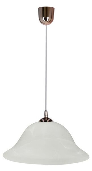 Luster na lanku VERA 1xE27/60W/230V medená/biela