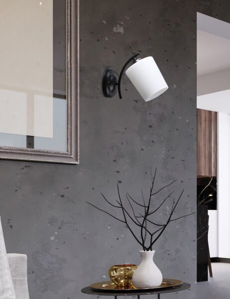 Nástenná lampa ESNYR 1xE27/40W/230V čierna/biela