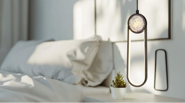 LED Luster na lanku LACRIMA LED/15W/230V 3000K čierna